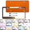 NAROWAN Silicone Back Guard License Plate Frame Rose Gold Mirror