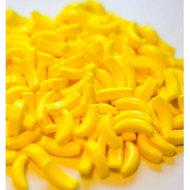 Banana Candy - 1 lb of Sweet Crunchy Bright Yellow Banana Shaped Candy
