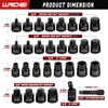 LLNDEI 3/8 Inch Drive Low Profile Impact Hex Driver Set,