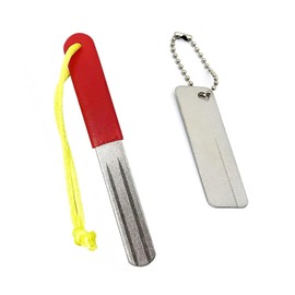 Mirhua フックシャープナー ダイヤモンドヤスリ 釣り針研ぎ器 2点セット 研ぎ器 研削 針研ぎ シャープナー 二重溝 両面 削り器 携帯便利 釣り用品