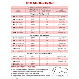 Stelle Ballet Shoes for Girls Toddler Dance Slippers PU Leather Ballerina Boys Shoes for Toddler/Little Kid/Big Kid/Women(Ballet Pink, 9MT)