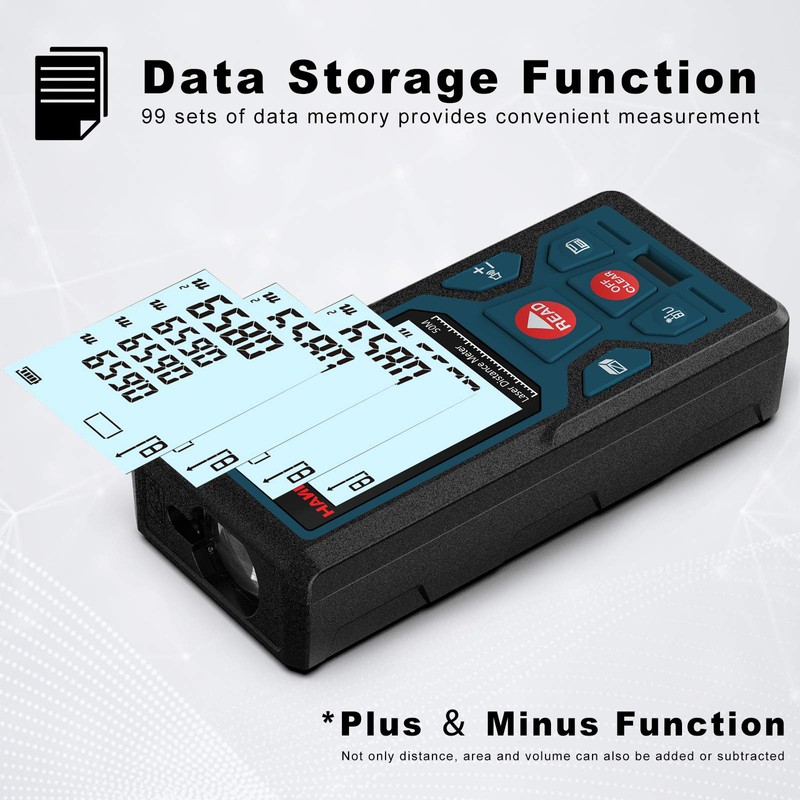 165ft/50m Laser Measure Ft/in/M Switching LM50 Laser Measurement Tool Devices