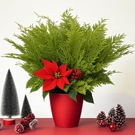 42PCS Christmas Greenery Picks for Crafts Artificial Pine Branches Christmas Stem Pine Picks Christmas Faux Cedar Stems Christmas Floral Picks Decoration