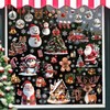 Fassory 9 Sheets 120 Pcs Christmas Window Stickers, Reusable Static