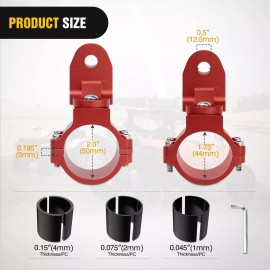 Nilight UTV Flag Antenna Mount Whip Light Mounting Bracket Red Adjustable Heavy