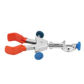 Three Prong Extension Flask Clip Clamp, 304 Stainless Steel Used to Fix Condensate Tube or Flask on Retort Stand and Marble Titration Table(Big)