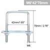 LEPEVNEY M6 quadratische U-Bolzen M6, 42 mm Innenbreite 70 mm