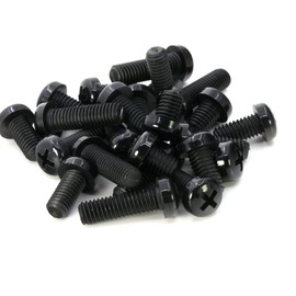 CONPHERON Plastic Screws Phillips Round Head Machine Screws Bolts Black Nylon Insulated Screws M3 x 6 mm Pack of 100