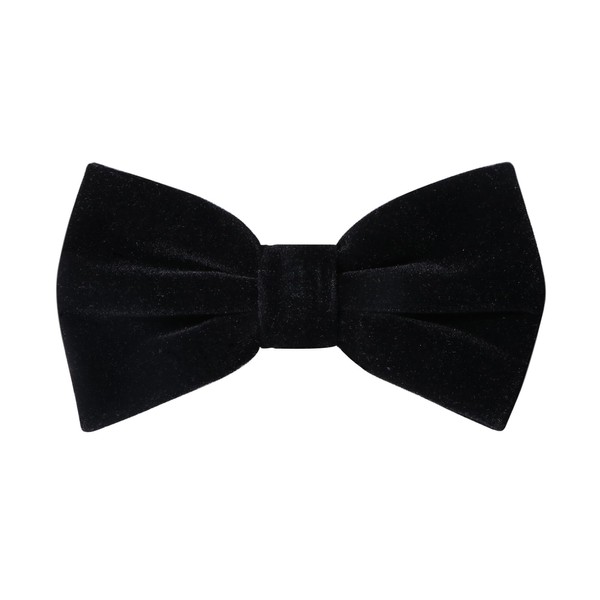 HOULIFE Men's Velvet Bowtie Pre-tied Style Solid Color Adjustable Length