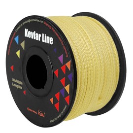 emma kites Kevlar Line, 100% Kevlar Fiber, 110kg/250Lb x 31M Kevlar Cord, High Strength, Abrasion Resistant, Flame Retardant, Outdoor Universal Cord, Hiking, Fishing, Kiting, Tent Rope, Utility Cord,