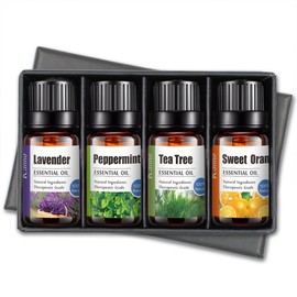4Pcs Essential Oils Set Pure Essential Oils Gift Set for Diffuser Humidifier Aromatherapy