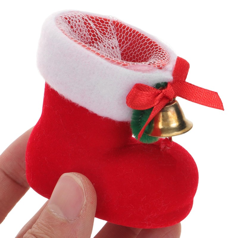 8Pcs Christmas Candy Boots Cookie Boots Sack Stocking Filler Christmas