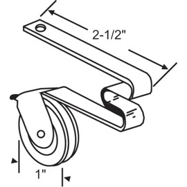 Easy Fix Hardware M Shaped Style Screen Door Roller with Nylon Wheel | Roller Replacement for Sliding Patio Screen Door Repair | Nylon Roller for Sliding Door Repair Fix Repair Sliding Door (2 Pack)