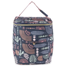 Steel Mill & Co - Bonita bolsa de botella aislada para adultos, gran capacidad, multibotella, lactancia materna, accesorio de viaje de bombeo, mini enfriador, cierre de cierre, bolsillos y asa con clip (arco iris)