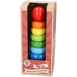 A to Z Jumbo Rainbow Wooden Stacker, Red, 65866