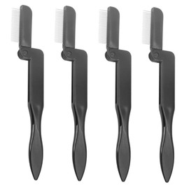 Housoutil 4pcs Eyelash Comb Eyebrow Applicator Brush Eyelash Curler Eyelash Mascara Brush Eyelash Wand Eyelash Brush Combs Eyelash Lift Comb Thin Brow Comb Styling Comb Mini Stainless Steel