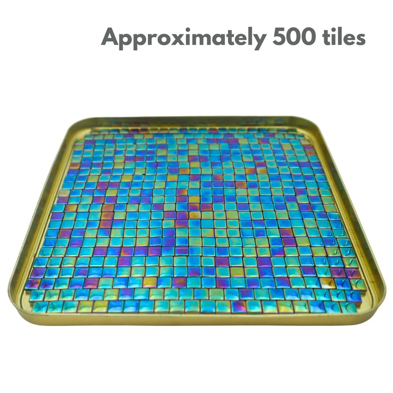 Yuvori 0.5kg Square Crystal Mosaic Tiles 1cm DIY for Bathroom,