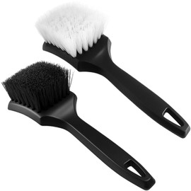 Wheel Brush, 2Pcs Detailing Car Wheel Cleaning Brush,Car Tire Cleaning Brush with Sturdy Bristles for Tough Dirt,Easy Dirt Removal Bristles with Comfortable Handle,for Car, Motorcycle,Bicycle Cleaning
