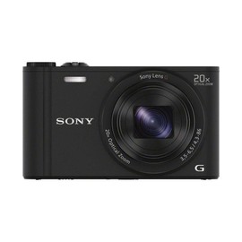 Sony DSC-WX350-B Cyber-shot WX350 Digital Camera, 20x Optical Zoom, Black