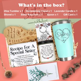 Sisters Gifts from Sister, Sister Birthday Gifts, Sister Christmas Gifts, Gifts for Sister/Sister in Law/Sisters Adult, Sister Birthday Gift Baskets Ideas, Christmas Gifts for Sisters/Sister in Law