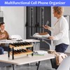 Echaprey 30-Grid Wooden Cell Phone Holder Desktop Multiple Classroom Cell