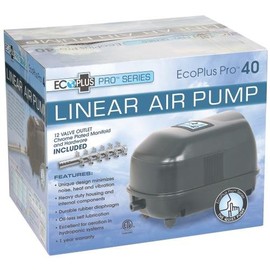 EcoPlus XS10025 NGW Pro 40 Linear Air Pump 800 GPH, Black