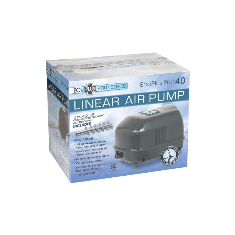 EcoPlus XS10025 NGW Pro 40 Linear Air Pump 800 GPH,