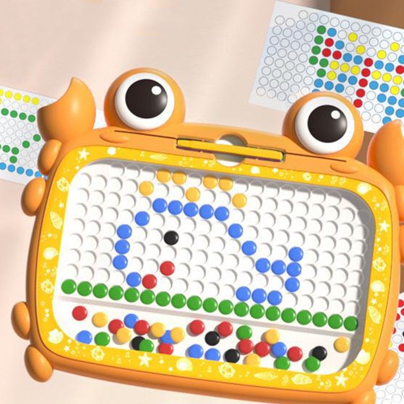 Magnetic Dot Drawing Board Cute Crab Shaped Doodle Board Educational