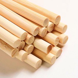 Dtmasao 1/2 x 48 Inch 10 PCS Dowel Rods Wood Sticks Wooden Dowel Rods - Unfinished Bamboo Sticks - for Crafts and DIYers