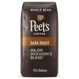 Peet's Coffee, Dark Roast Whole Bean Coffee - Major Dickason's Blend 10.5 Ounce