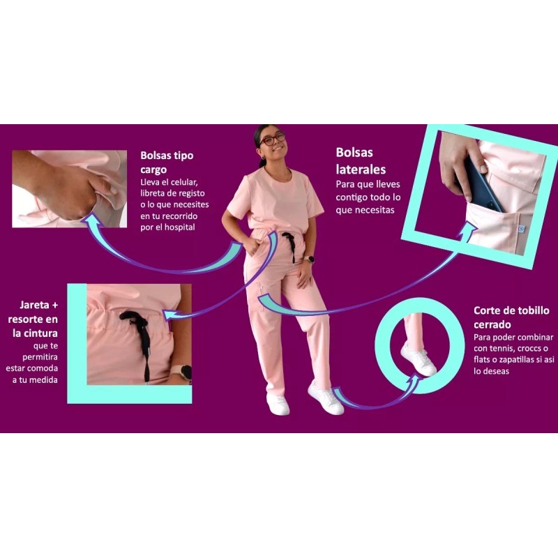 Scrubbies Uniforme Médico Scrub Pijama Quirúrgico Antifluidos P/mujer