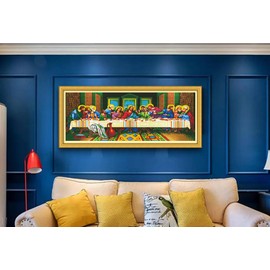 ROSTITCH The Last Supper Stamped Cross Stitch Kits - Counted Cross Stitch Kits for Beginners Adults Needlepoint Flowers Cross-Stitch Patterns Dimensions Needlecrafts Embroidery Kits Arts and Crafts