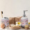 Ambesonne Owls Soap Dispenser & Toothbrush Holder Set, 2 Owl