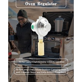 eosorssa Oven Regulator Compatible with Camp Chef Deluxe Outdoor Camp Oven, Compatible with Camp Chef Pizza Oven, Propane Regulator Connector Replace SPG25-17