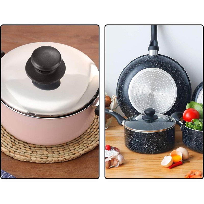 GQunit 4pcs Pot Lid Knob, Universal Replacement Pan Lid Cover