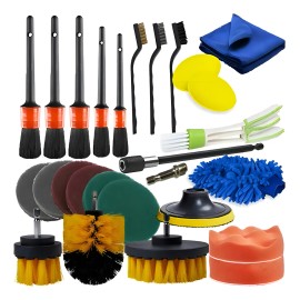 Kit De 26 Brochas Para Detalles De Coche, Juego De Brochas P