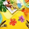 108 Pieces Hawaiian Tropical Party Decoration Set Leaves Flowers Umbrellas