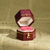 TAIMY Classical Victorian Style Wedding Tiny Ring Box, Handcrafted Gift