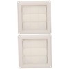 jojofuny 2pcs Louvered Cover for Exterior Wall Exhaust Cap Easy
