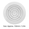 ABS Plastic Round Vent Cover, White Panel, 150mm Rotating Louver