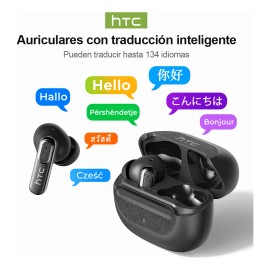 Audfonos Htc Ne60 Ia Auriculares Inalambricos Traductores Ipx5 Impermeable Bluetooth 6.0 Can Luz Led In-ear Deportivos Gamer                          