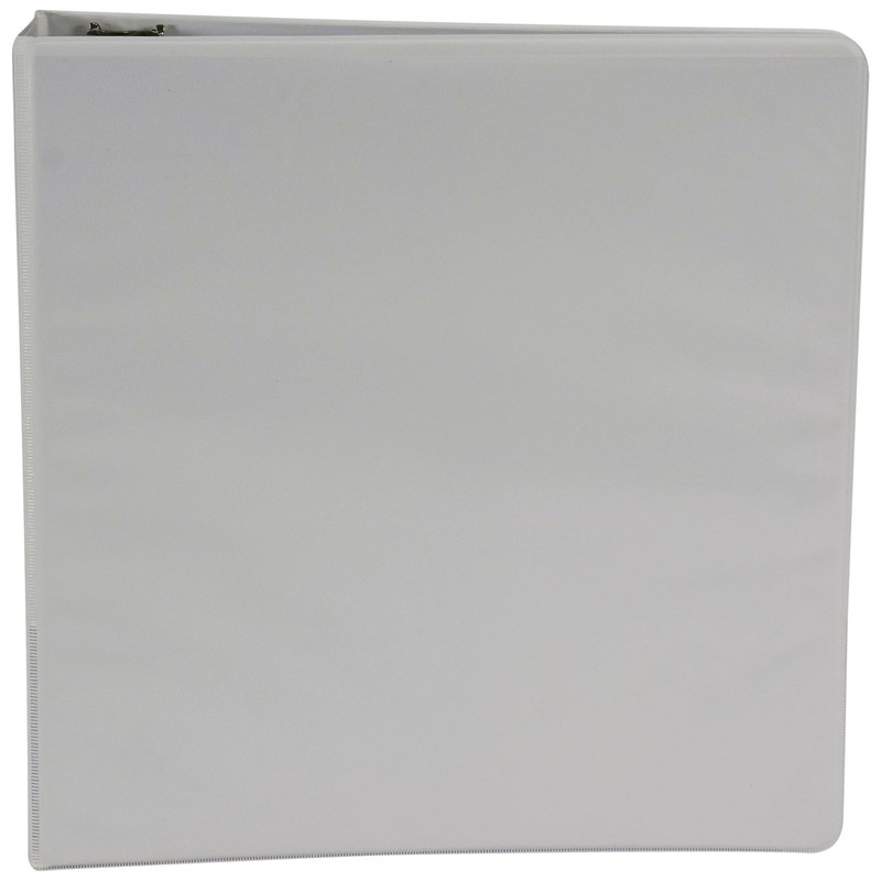 School Smart Polypropylene Round Ring View Binder, 2 Inches, White