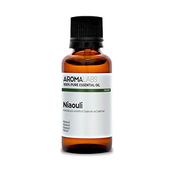 BIO - NIAOULI Essential Oil - 30mL - 100% Pure, Natural, Chemotyped and AB Certified - Aroma Labs (French Brand)