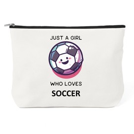 Soccer Stuff Soccer Gifts for Players Makeup Bag Cosmetic Bag for Women Inspirational Gifts for Women Soccers Gift for Sports Lovers Enthusiasts Friendship Birthday Gift for BFF Besties