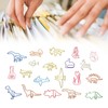 100pcs Colorful Paper Clips 20 Cute Shapes Stable Clamping Lightweight