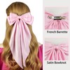 JGQUR Large Pink Satin Hair Bow Clip for Women Girls
