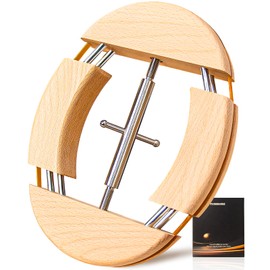 4 Way Hat Stretcher for Fitted Hats, Cowboy Hat Stretcher for Men Fits All Caps - Beech Wood, Heavy Duty of Hats Extender, Widener Shaper Large Size Hat Jack w. Sliding Wrench