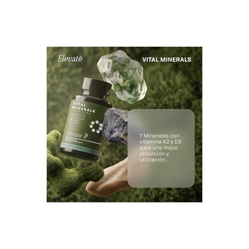 Vital Minerals Suplemento Multimineral Adultos Cápsulas Grandes 777 Zinc Calcio