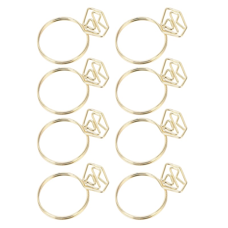 100Pcs Cute Paper Clips Ring Style Anti Slip Sturdy Electroplated