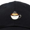 DALIX Cappuccino Hat Coffee Cup Womens Baseball Cap in Black
